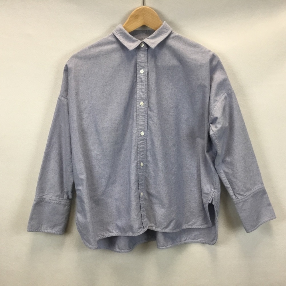 Everlane Boxy Oversized Button Up Shirt Boxy Relaxed Oversized Cotton Size 00 - Picture 9 of 11